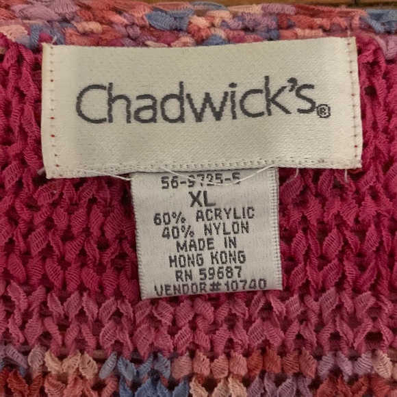 Chadwick shades of pink cardigan sweater with pearl buttons - size XL - Picture 7 of 10